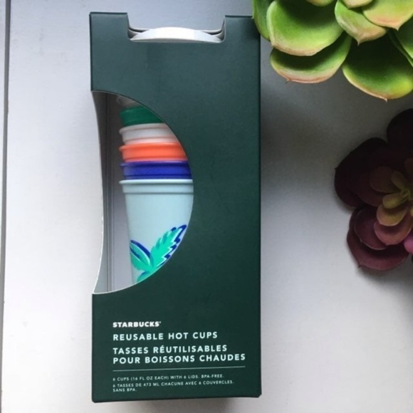 Starbucks | 2020 Tropical Floral Reusable Hot Cups Set - Picture 1 of 3